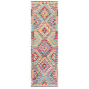 Alfombra Kilim de Maimana, Afganistán, 207 x 68 cm, Alfombras y Juegos de Alfombras - Product Image 1