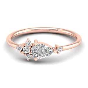 REYES Personnalisable 14K 22K Or Lab Grown Diamond Solitaire Rings 0.59 Carat Pear Cut Personnalisé Fine Jewelry for Weddings - Product Image 5