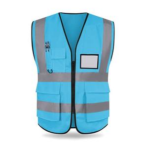 Vêtement de sécurité réfléchissant multi-poches à impression personnalisée, gilet de chantier, gilet réfléchissant haute visibilité, veste de circulation, gilet de sécurité - Product Image 6