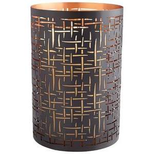 Elegante soporte de luz de té de hierro con patrón de rosas hecho con cortes láser de precisión para proyectar belleza y calidez en cualquier espacio - Product Image 5