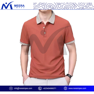 Polo para hombre al por mayor, Camiseta cómoda transpirable de secado rápido de manga corta de algodón con logotipo personalizado para trabajo, golf y ropa informal - Product Image 2