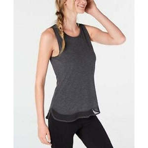 Top Corto da Donna Ideology Grigio Scuro Taglia XS, Tessuto Traspirante Senza Cuciture con Logo Personalizzato, Orlo in Rete, Stile Casual - Product Image 1