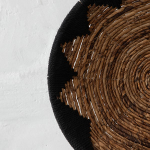 Accents muraux en ébène et jonc de mer naturel Bel art pour la décoration intérieure - Product Image 2