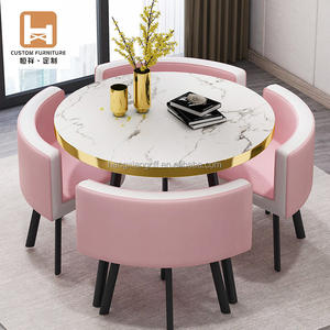 Ensemble de table à manger minimaliste de luxe convertible pour la maison café boutique salon école utilisation avec chambre restaurant meubles - Product Image 5