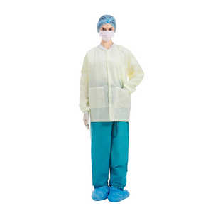 Chaqueta de laboratorio unisex Uniformes de hospital Chaquetas de laboratorio de manga larga no tejidas - Product Image 5
