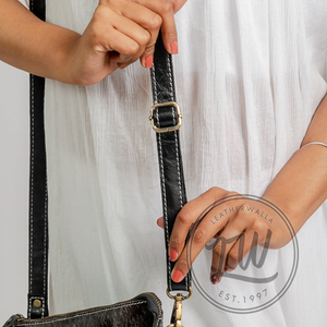 Bolsos cruzados Vintage de piel de vaca con estampado de Color en relieve para mujer - Product Image 6