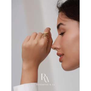 Anello Statement Placcato Oro 18K con Serpente Avvolgente, Inossidabile, con Occhio di Allah e Serpente Verde Intarsiato, Idea Regalo - Product Image 5