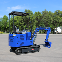 Mini-excavatrice électrique de 1,5 tonne avec batterie au lithium 72V pour travaux agricoles et de construction
