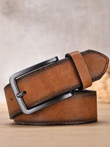 Cinturones de cuero de vaca genuino de la mejor calidad para hombres Longitud personalizada Últimos diseños con aleación para hebilla Estilo casual Hecho Pakistán - Product Image 6