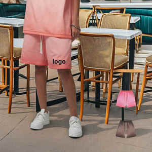 Short personnalisé délavé à l'acide en vente en gros Short en maille Vintage décontracté doux respirant tricoté tissage Short de basket-ball pour homme - Product Image 3