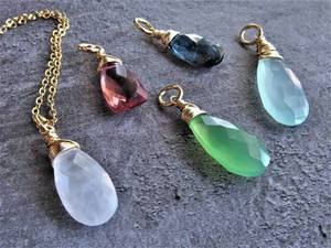 สร้อยคอจี้อัญมณีสีรุ้งสีขาวแนววินเทจสไตล์โบฮีเมียน - Product Image 6