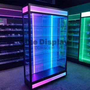<span class=keywords><strong>Vitrine</strong></span> de présentation moderne pour tabac, <span class=keywords><strong>vitrine</strong></span> en verre haut de gamme pour magasin de tabac avec éclairage LED RGB - Product Image 6