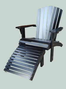 Chaise Adirondack de style américain de haute qualité en bois naturel pour l'extérieur ou les balcons, fabriquée à la main au Vietnam pour les hôtels - Product Image 2