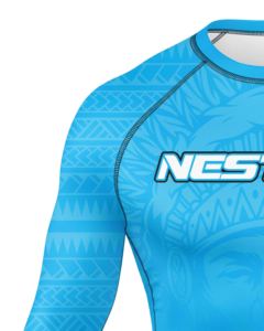 Long Sleeve Mens BJJ MMA <b>Compression</b> <b>Shirt</b> Rashguard UPF50 Anti-Bacterial OEM Customizable - Product Image 6