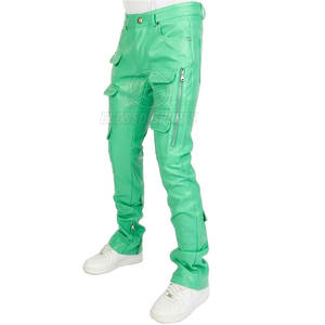 Pantalon en cuir pour homme, coupe slim, tendance, élégant, décontracté, streetwear, confortable, tenue stylée - Product Image 6