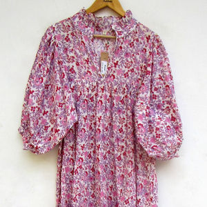 ชุดเดรสมีจีบสำหรับผู้หญิงชุดเดรสแฟชั่นมีปกแขนลายกลีบดอกไม้ดีไซน์เป็นเอกลักษณ์ใหม่ล่าสุดสำหรับฤดูใบไม้ร่วงและฤดูหนาว - Product Image 1