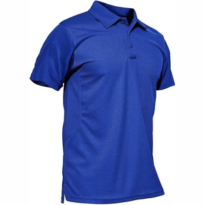 Camisetas Polo de hombre de poliéster al por mayor, logotipo personalizado, diseño liso con excelente visibilidad - Product Image 1