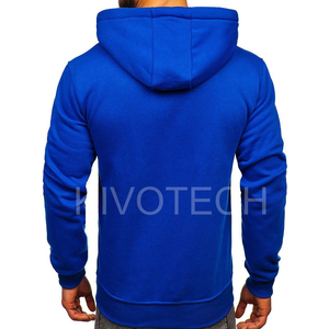 Kivotech Sweat-shirt à capuche et sweat-shirt pour hommes personnalisés couleur unie coton/polyester lourd accessoire de saison d'hiver - Product Image 2