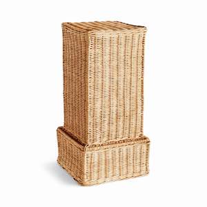 Jarrón de Ratán con Pedestal, Tejido de Mimbre, Decorativo, Elegante, para Hogares, Hoteles y Eventos - Product Image 2