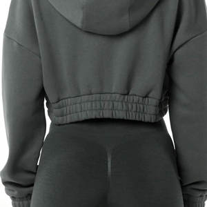 Dernière mode couture course Yoga haut femmes Racer Back Crop hauts à la mode Gym Sport soutiens-gorge pour femmes avec capuche - Product Image 6