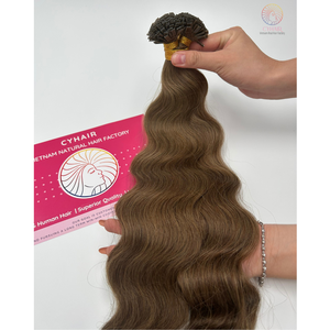 Las mejores extensiones de cabello de punta plana de doble dibujo al por mayor, extensiones de cabello ondulado de real Vietnam, cabello humano - Product Image 3