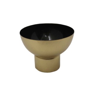 Bol de service en métal en fer rond en vrac fait à la main couleur or cuisine et dessus de table bols décoratifs emballage en Carton pour les mariages - Product Image 1