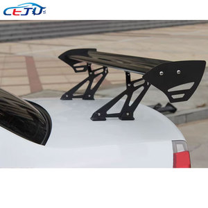 Bóng Đen ABS phổ phụ kiện bên ngoài xe Bộ dụng cụ cơ thể phụ tùng ô tô xe Trims điều chỉnh phía sau thân cây Spoiler cánh khởi động môi - Product Image 5