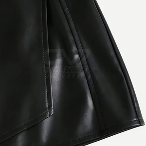 Fashion Stylish Summer Ladies <b>PU</b> Coated <b>Leather</b> <b>Skirt</b> Custom Made <b>Leather</b> <b>Skirt</b> Made In Pakistan - Product Image 5