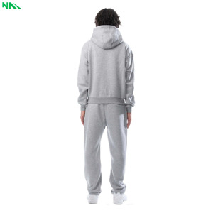 Nuevas llegadas Otoño Invierno logotipo personalizado estampado peso pesado en blanco de gran tamaño Sudadera con capucha pantalones de chándal conjunto de ajuste suelto - Product Image 2