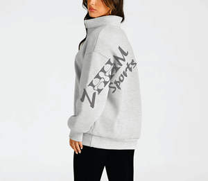 Sudaderas con capucha de manga larga para mujer de alta calidad, sudaderas transpirables de invierno, media cremallera, informal, antiarrugas, de punto, estampado de otoño - Product Image 2