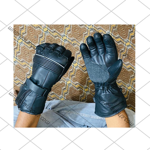 Guantes de Motocicleta de Invierno de Cuero Mudassar Sports Adventure, con Pantalla Táctil, Impermeables, Autocalentables, con Agarre y Cierre de Velcro - Product Image 6
