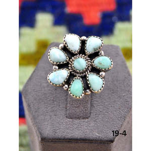 Southwest-Inspired Paloma Turquoise & Sterling Silver <b>Adjustable</b> <b>Ring</b> Fashionable Stainless Steel Jewelry Bezel Setting Gift - Product Image 2