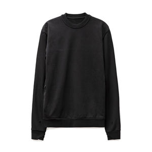 เสื้อสเวตเตอร์ลำลองมีฮู้ดของผู้ชายผ้าฝ้าย100% ถักฟอกสีทึบสไตล์ไฮสตรีทวินเทจแบบกำหนดเองสำหรับฤดูหนาว - Product Image 1