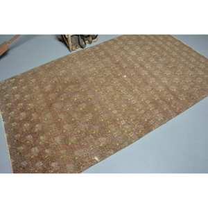 Alfombra de lana turca Beige Vintage de 4,5x7,8 pies, hecha a mano, clásica, de área grande, de látex rectangular abstracto para uso en el pasillo - Product Image 2