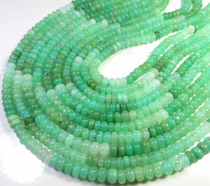 Cuentas de Crisoprasa Rondelle de 6.5-7 mm, Naturales, con Tonos Degradados, Lisas, Hilo de 14 Pulgadas, Verde, Calidad Superior, Joyería AU Gems Valley - Product Image 6