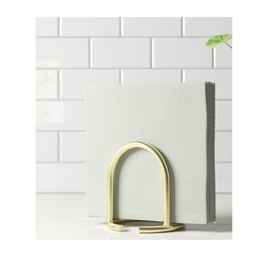 Elegant wire frame metal <b>tissue</b> <b>holder</b> for home <b>kitchen</b> and bathroom with sleek handcrafted durable and modern design - Product Image 3