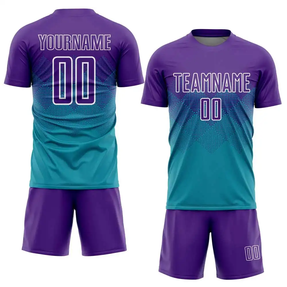 Uniformes de fútbol de alta calidad a precio al por mayor con diseño personalizado de logotipos, conjuntos de uniformes de fútbol con nombre y número