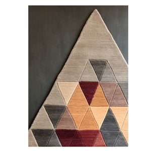 Alfombra de área de lana marrón y Beige hecha a mano, diseño moderno suave para el hogar, oficina, sala de estar, habitación de niños, tamaños 5*8 6*9 8*10 - Product Image 2