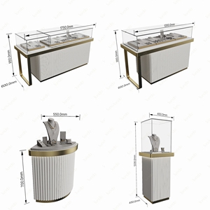 Maßgefertigter Moderner Luxus-Schmuckkiosk Schmuckvitrine mit LED-Beleuchtung für Ausstellungsräume in Einkaufszentren und Einzelhandelsgeschäften - Product Image 6