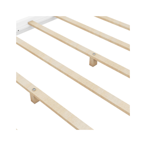 เตียงแพลตฟอร์มหลังคาสีขาวพร้อมขารองรับสำหรับเด็กบริการ OEM ที่ปรับแต่งได้ทำจากไม้โดยตรงจากเวียดนาม - Product Image 5