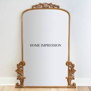 Dernier modèle Arrival Most Fancy Unique Designer Qualité luxueuse Cadre en métal plaqué or Décoration intérieure Miroir de sol d'Inde - Product Image 4