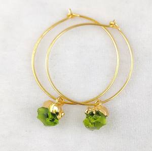 Pendientes de plata de primera ley y turmalina para mujer, aretes pequeños, aros pequeños, plata esterlina 925, Gema Natural, color rosa - Product Image 3