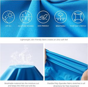 Chemise de pêche pour enfants UPF 50, imperméable, à manches longues, protection solaire, séchage rapide, respirante, pour garçons et filles, activités aquatiques en plein air - Product Image 5
