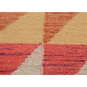 Classic Beige & <b>Brown</b> <b>Wool</b> Rugs Handmade Geometric Checkers Flat Weave Rectangle Hallway for Bedroom-ADWL-13116 - Product Image 3