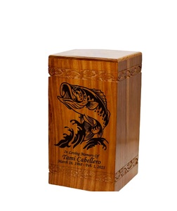 โกศเผาศพไม้ โกศศศพมนุษย์ขนาดใหญ่พร้อมส่วนบุคคล (ตกปลา) - Product Image 2