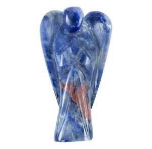 Figurines d'ange en cristal de sodalite polie de 2 pouces, meilleures ventes, mascotte d'amour de guérison énergétique, artisanat de pierres précieuses pour le Reiki semi-précieux - Product Image 5