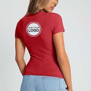 Camisetas de manga corta para mujer, camisetas holgadas con cuello redondo, camisetas informales de verano 2025, algodón con abertura lateral a la moda - Product Image 2