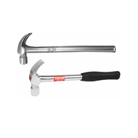 Martillo de garra profesional con mango de fibra de vidrio, acabado cromado, herramienta manual de alta resistencia para taller y bricolaje, al mejor precio