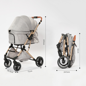 Carrinho de Transporte de Luxo Removível e Desmontável com 4 Rodas, Leve, para Cães e Gatos – Atacado de Fábrica - Product Image 2