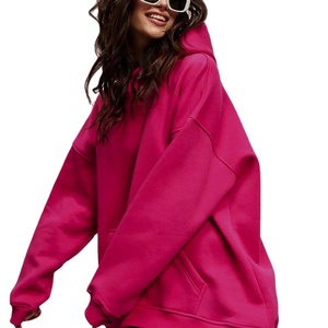 Femmes Vintage surdimensionné pull à capuche hiver sweat goutte épaule manches longues écologique rapide 3D broderie Badge - Product Image 4